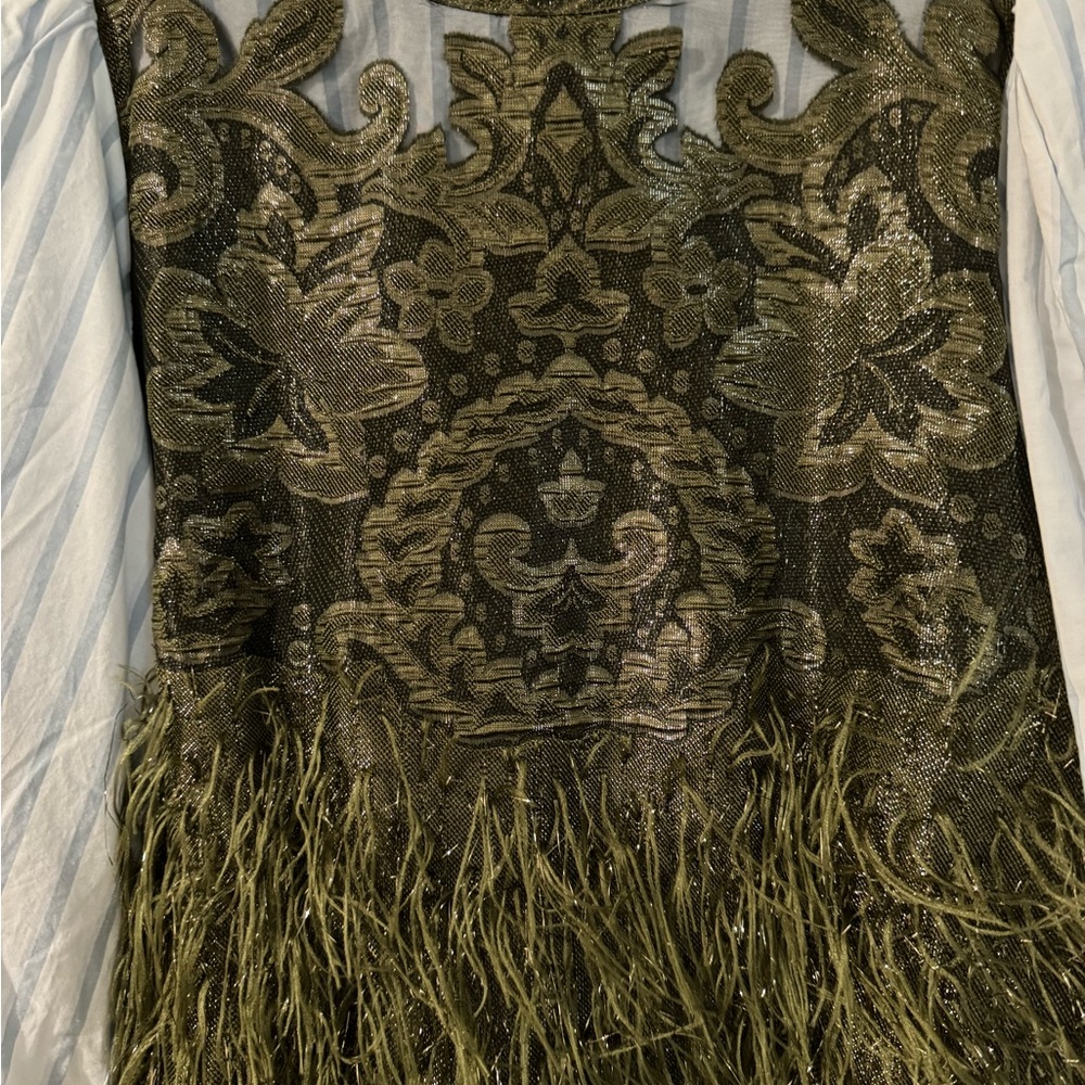 Ganni Feather Mini Dress, Size 36 (Small), Excellent condition - Picture 6 of 11